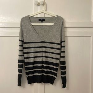 Women’s Long Sleeve Shirt with black and gray stripes